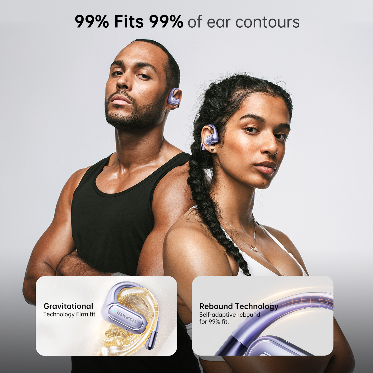 AWEI T93 AI OWS Air Conduction Sports Earbuds