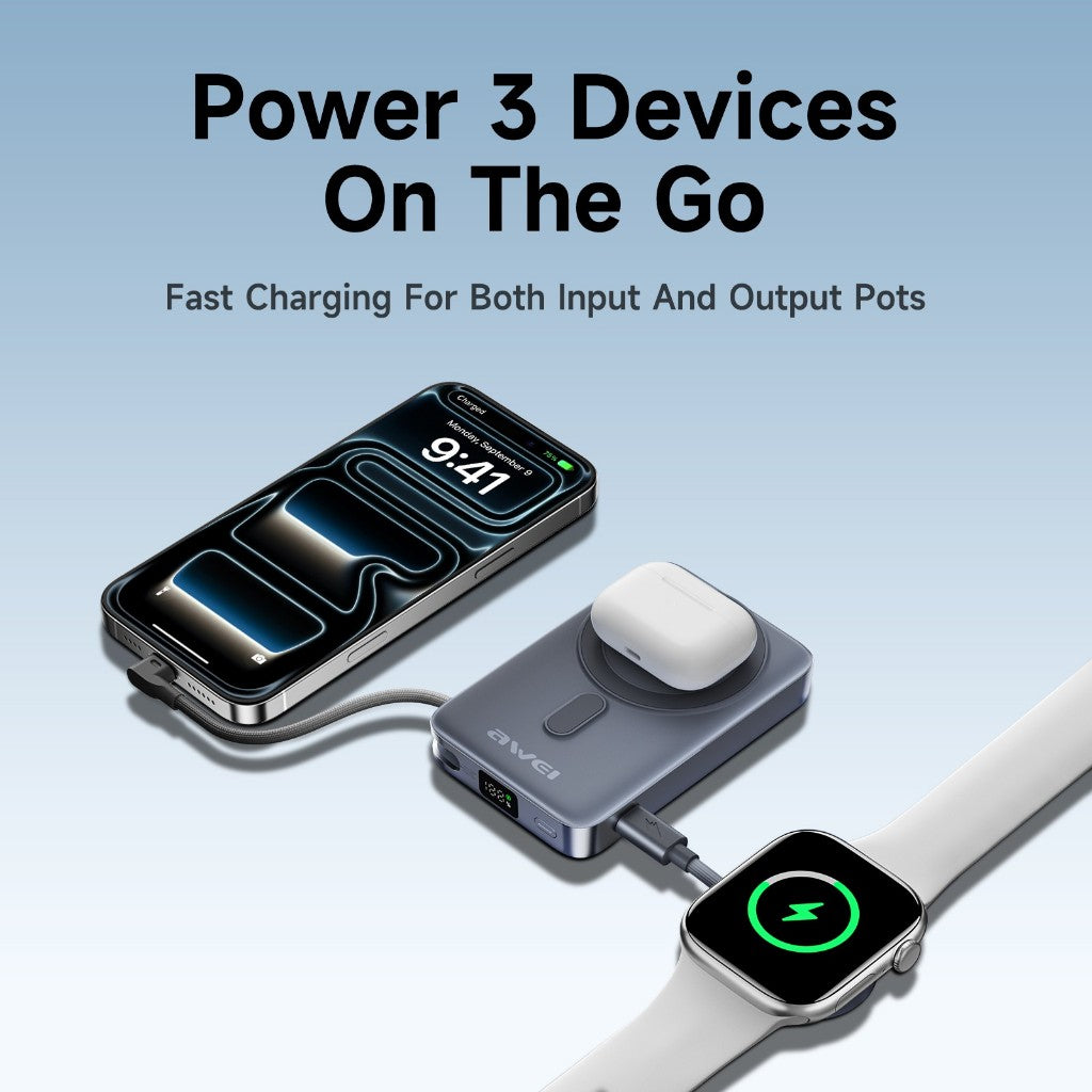 Awei Qi2 35W 10000mAh MagX Magnetic Power Bank